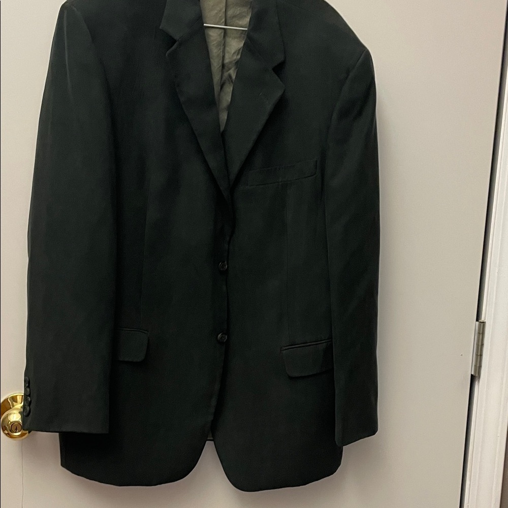 Elegant Mens dark green suede blazer